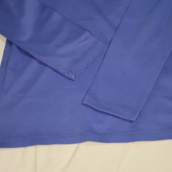 Santa On a Beach Christmas "Let It Snow Somewhere Else" Blue Longsleeve Lg Shirt - Picture 7 of 13